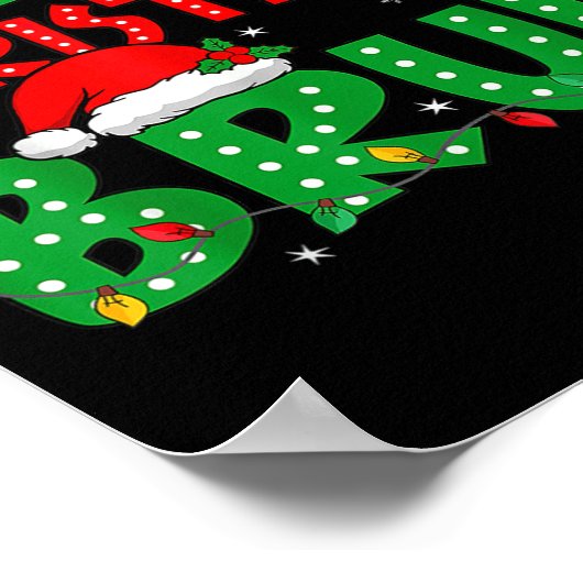 Funny Merry Christmas Bruh Meme Funny Gezegde Boys Poster (Hoek)