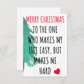 Funny merry Christmas card for her Bedankkaart (Voorkant / Achterkant)