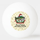 Funny Merry Christmas Fishmas Vist Santa Fish Pingpongbal (Voorkant)