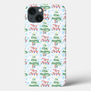 Funny Merry Christmas Holiday Naughty Elf Case-Mate iPhone Case