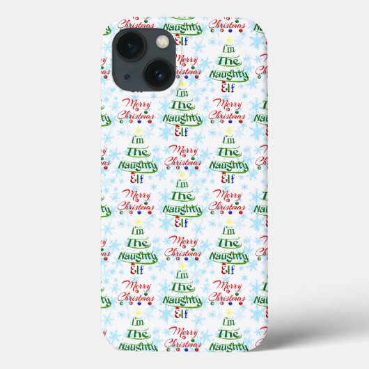 Funny Merry Christmas Holiday Naughty Elf Case-Mate iPhone Case (Achterkant)