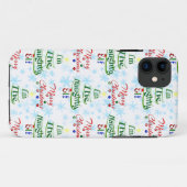Funny Merry Christmas Holiday Naughty Elf Case-Mate iPhone Case (Achterkant (horizontaal))