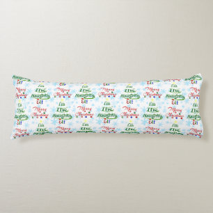 Funny Merry Christmas Holiday Naughty Elf Lichaamskussen