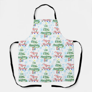 Funny Merry Christmas Holiday Naughty Elf Schort