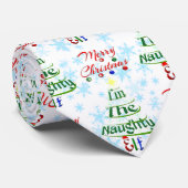 Funny Merry Christmas Holiday Naughty Elf Stropdas (Opgerold)