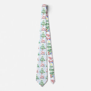 Funny Merry Christmas Holiday Naughty Elf Stropdas