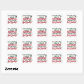 Funny Merry Christmas Home of the Jolliest Xmas Vierkante Sticker (Vel)