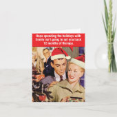 Funny Merry Christmas Kaart - 12 Maanden Therapie (Voorkant)