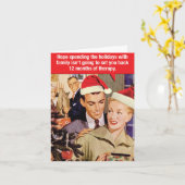 Funny Merry Christmas Kaart - 12 Maanden Therapie (Gele Bloem)