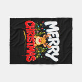 Funny Merry Christmas Reindeer Xmas Family Men &am Fleece Deken (Voorkant (Horizontaal))