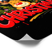 Funny Merry Christmas Reindeer Xmas Family Men &am Poster (Hoek)