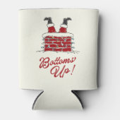 Funny Merry Christmas Santa Bottoms Up Friendmas Blikjeskoeler (Voorkant)