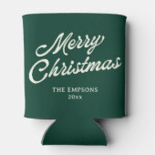 Funny Merry Christmas Santa Bottoms Up Friendmas Blikjeskoeler (Achterkant)