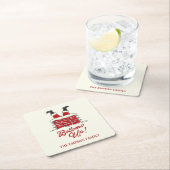 Funny Merry Christmas Santa Bottoms Up Friendmas Kartonnen Onderzetters (Insitu)