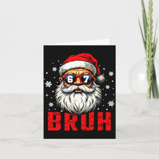 Funny Merry Christmas Santa Bruh Pajama Xmas Men W Kaart (Voorkant)