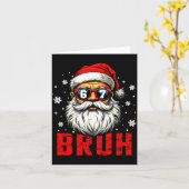 Funny Merry Christmas Santa Bruh Pajama Xmas Men W Kaart (Gele Bloem)