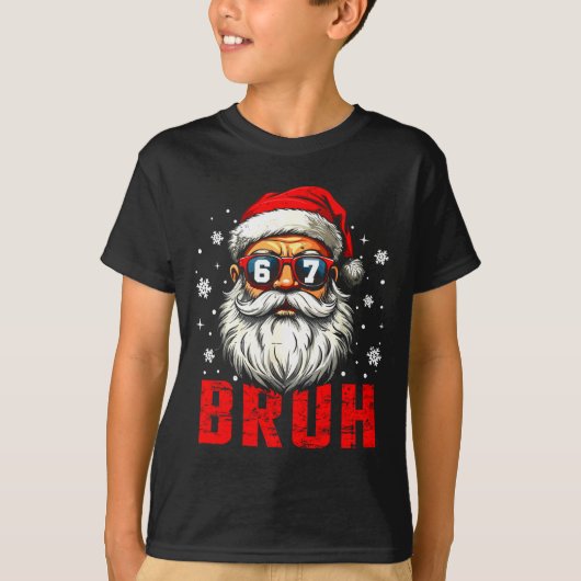 Funny Merry Christmas Santa Bruh Pajama Xmas Men W T-shirt (Voorkant)