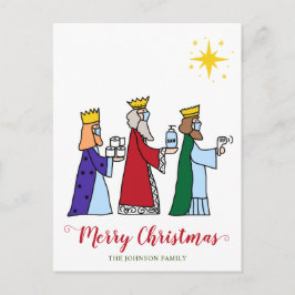 Funny Merry Christmas Three Kings Briefkaart