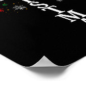 Funny Merry Christmas Xmas Cross Christian Snow  Poster (Hoek)