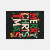 Funny Merry Christmas Yarn Crochet Knitting Quilte Fleece Deken (Voorkant (Horizontaal))