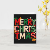 Funny Merry Christmas Yarn Crochet Knitting Quilte Kaart (Gele Bloem)