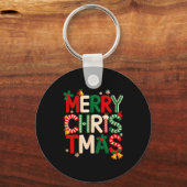 Funny Merry Christmas Yarn Crochet Knitting Quilte Sleutelhanger (Voorkant)