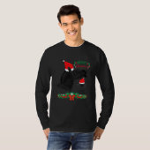 Funny Merry Christmas Zebra and Monkey Animal T-shirt (Voorkant volledig)