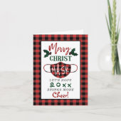 Funny "Merry Christus Mask" Modern Feestdagen Kaart (Voorkant)