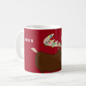 Funny Merry ChristusMoose Holiday Mok (Voorkant links)