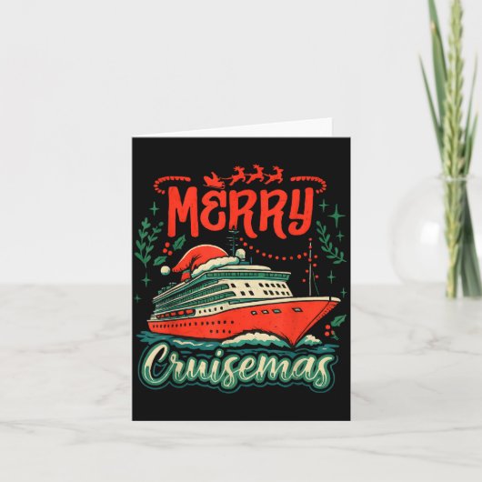 Funny Merry Cruisemas Holiday Cruise Vacation Kaart (Voorkant)