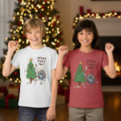 Funny Merry Dance-mas Christmas Tree Disco Tri-Blend Shirt