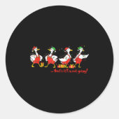 Funny Merry Duckmas Quackmas Pajama Duck Christmas Ronde Sticker (Voorkant)