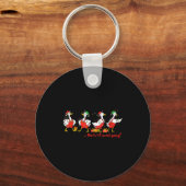 Funny Merry Duckmas Quackmas Pajama Duck Christmas Sleutelhanger (Voorkant)