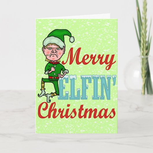 Funny Merry Elfin Kerstmis Bah Humbug Feestdagen Kaart (Voorkant)