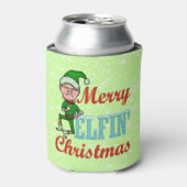 Funny Merry Elfin Kerstmis Bah Humbug Holiday Blikjeskoeler (Blikje Voorkant)