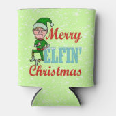 Funny Merry Elfin Kerstmis Bah Humbug Holiday Blikjeskoeler (Voorkant)