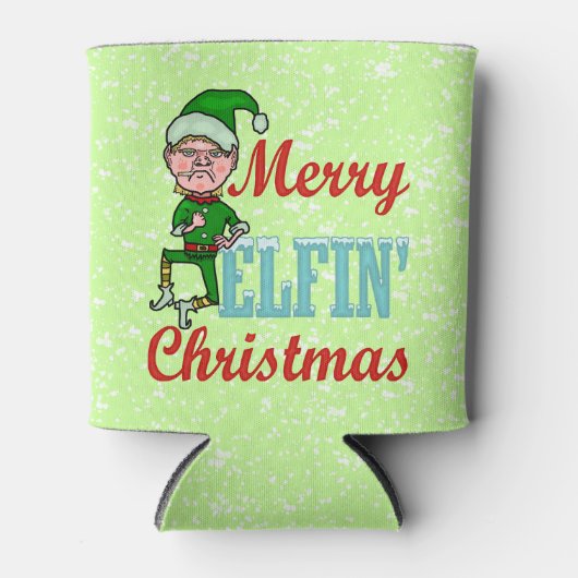 Funny Merry Elfin Kerstmis Bah Humbug Holiday Blikjeskoeler (Voorkant)