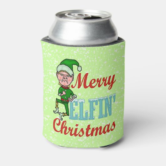 Funny Merry Elfin Kerstmis Bah Humbug Holiday Blikjeskoeler (Blikje Achterkant)