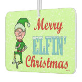 Funny Merry Elfin Kerstmis Bah Humbug Holiday Luchtverfrisser (Links)