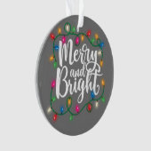 Funny Merry en Bright kerstlampje Ornament (voorkant)