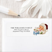Funny Merry en Bright Santa Return Address Etiket (Insitu)