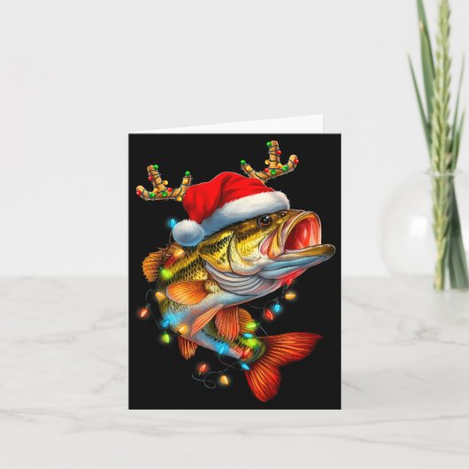 Funny Merry Fishmas B Fish Fishing Christmas Xmas  Kaart (Voorkant)