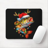 Funny Merry Fishmas B Fish Fishing Christmas Xmas Muismat (Met muis)