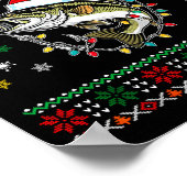 Funny Merry Fishmas B Fishing Christmas Ugly Sweat Poster (Hoek)