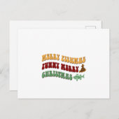 Funny Merry Fishmas kerst Feestdagenkaart (Voorkant / Achterkant)