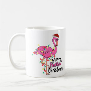 Funny Merry Flockin Kerstmis Flamingo Koffiemok