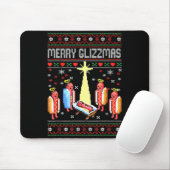 Funny Merry Glizzmas Hot Dogs Family Gro Ugly Chri Muismat (Met muis)