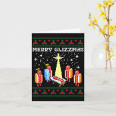 Funny Merry Glizzmas Hot Dogs Family Group Ugly Ch Kaart (Gele Bloem)