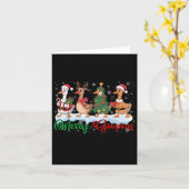 Funny Merry Goosemas Christmas Duck Gekke Goose Me Kaart (Gele Bloem)