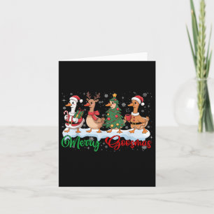 Funny Merry Goosemas Christmas Duck Gekke Goose Me Kaart